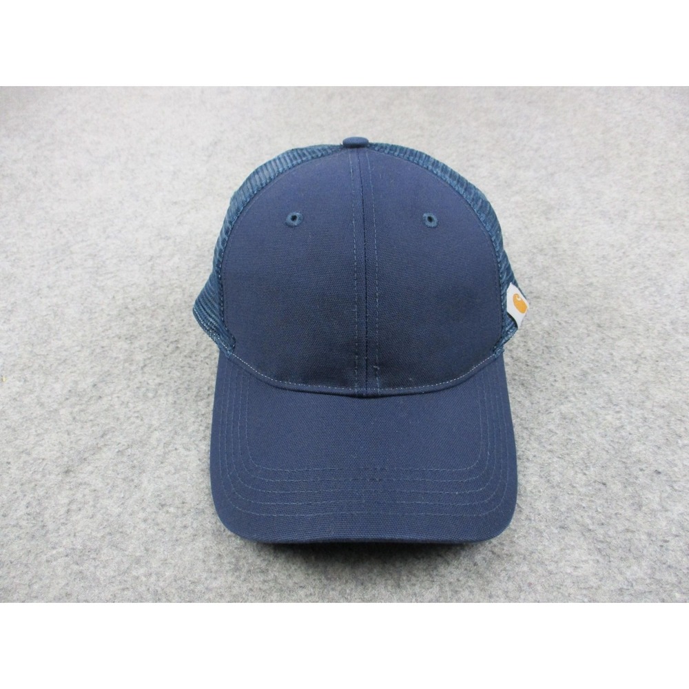 Carhartt Hat Cap Snap Back Mens Blue Mesh Trucker Stretch Breathable Work Wear